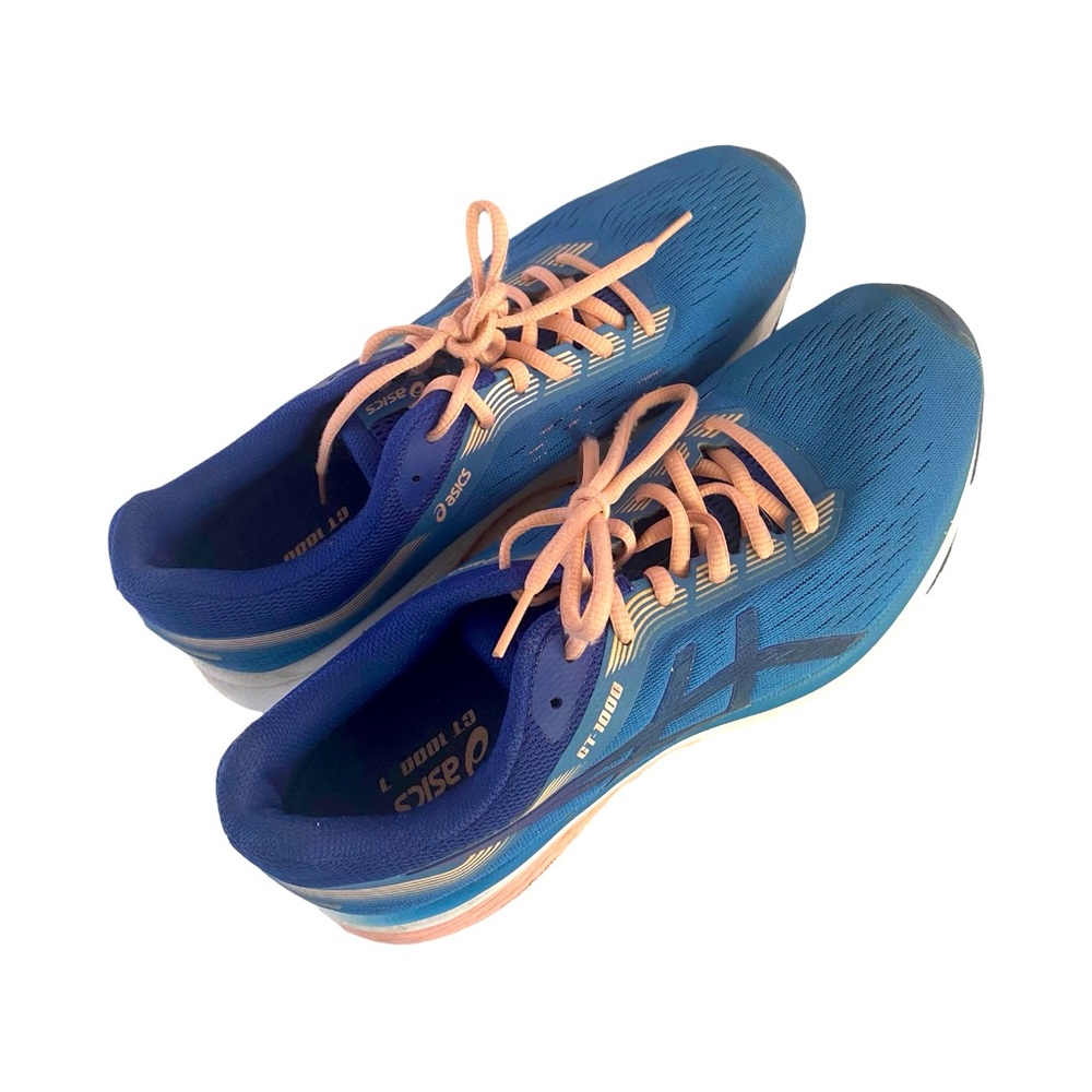ASICS Women’s Running Shoes Navy Blue & Coral Orange Size 11 - Picture 3 of 4